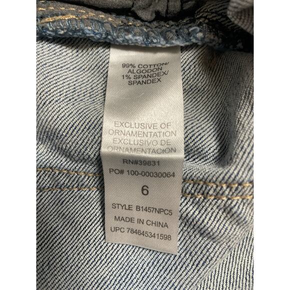 Democracy Girlfriend Fit Floral Embroidered Distressed Jeans‎ Size 6 - Picture 9 of 10